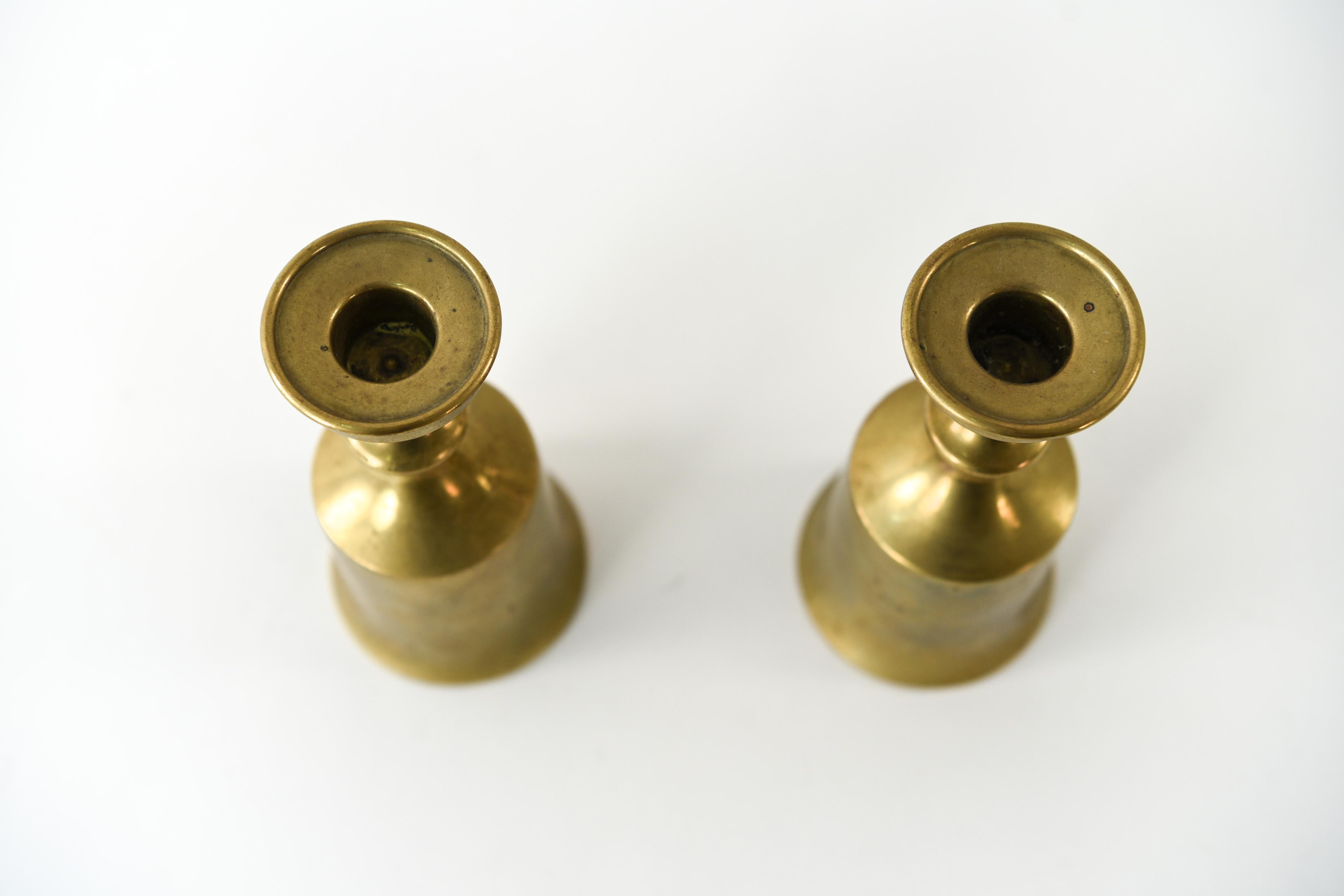 Mid-Century Modern Pair of Brass Candleholders by Danish Designer Jens H. Quistgaard