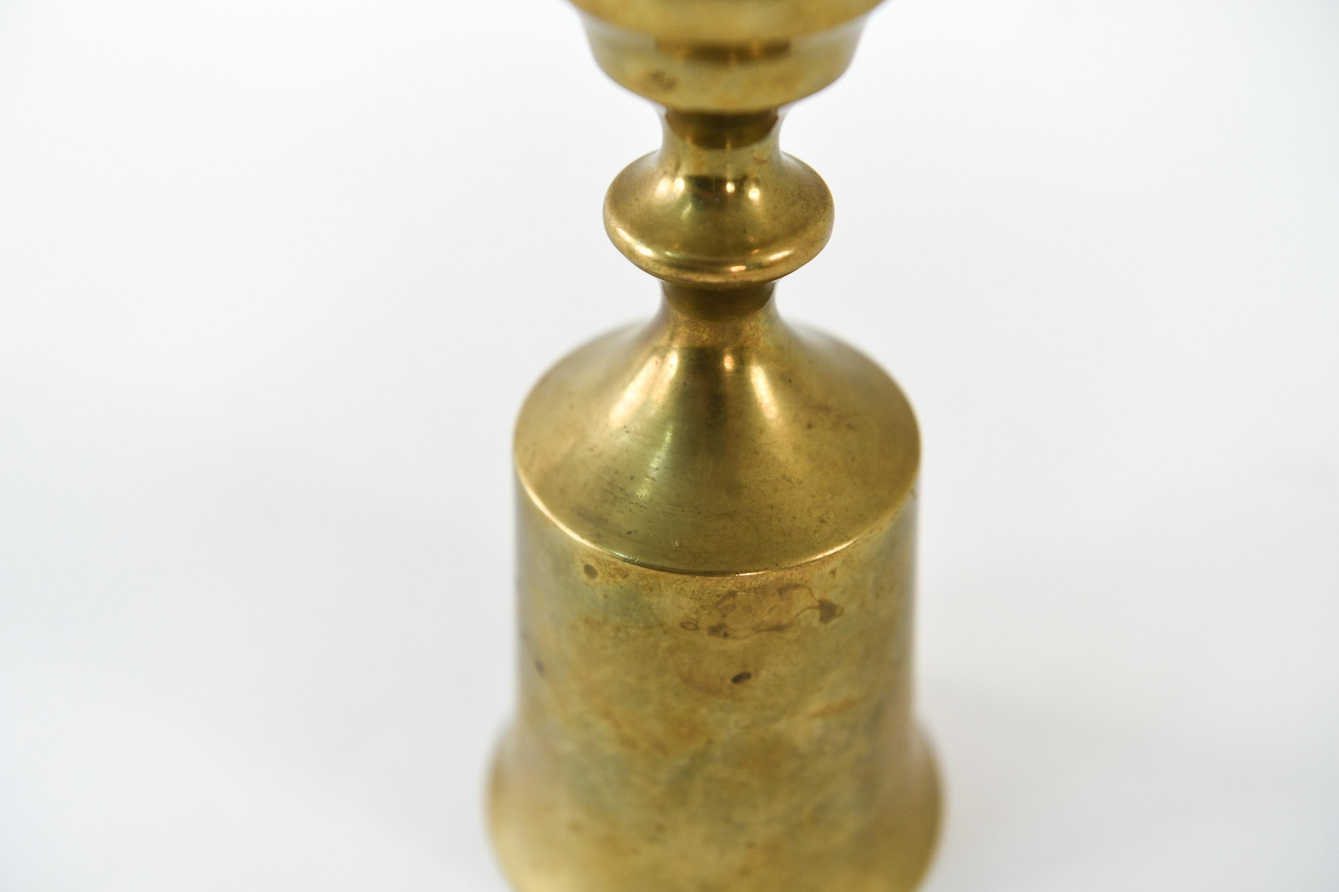 Mid-20th Century Pair of Brass Candleholders by Danish Designer Jens H. Quistgaard