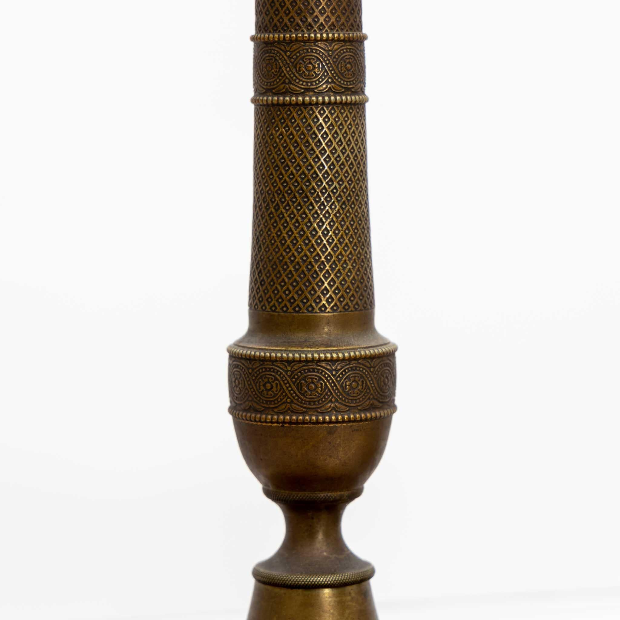 Pair of Brass Candlesticks, 19th Century For Sale 7