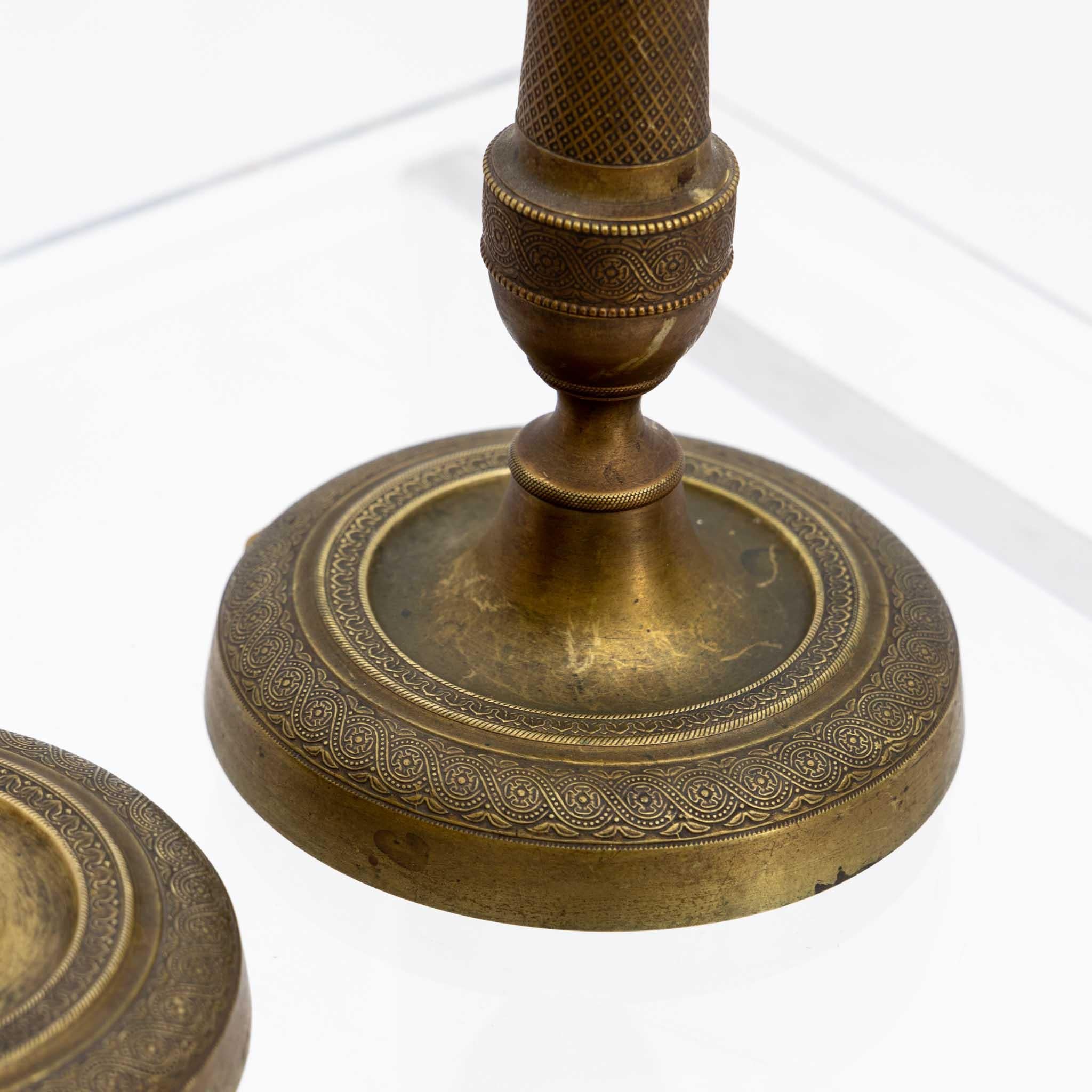 Pair of Brass Candlesticks, 19th Century For Sale 2