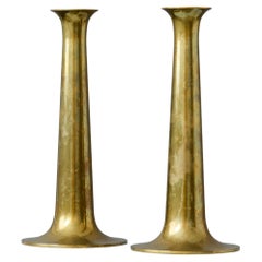 Pair of Brass Candlesticks by Hans Bolling for Torben Orskov. Denmark, 1960s.