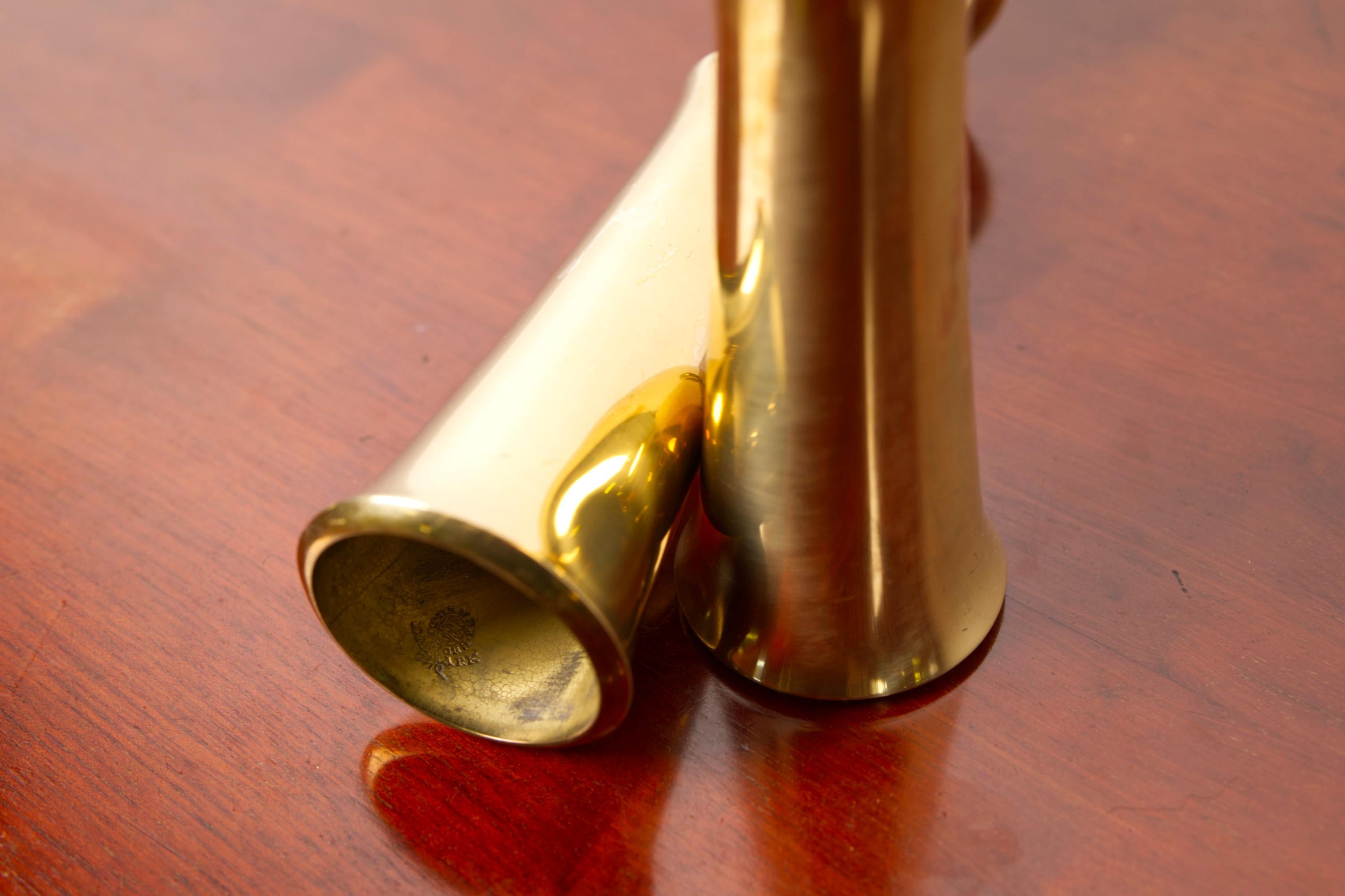 Pair Of Brass Candlesticks by Jens H. Quistgaard For Dansk design, Denmark, 1956 For Sale 2