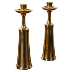 Pair Of Brass Candlesticks by Jens H. Quistgaard For Dansk design, Denmark, 1956
