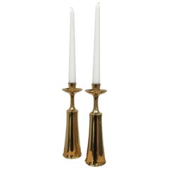 Brass Candlesticks by Jens H. Quistgaard for Dansk Design 