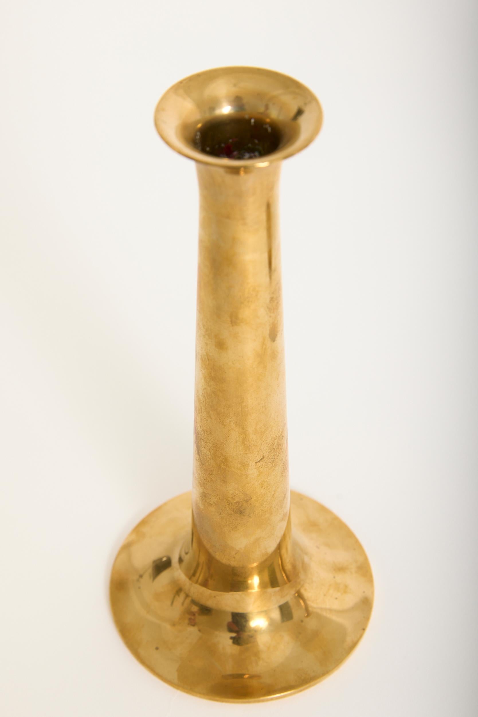 Mid-20th Century Pair of Brass Candlesticks by Torben Ørskov For Sale