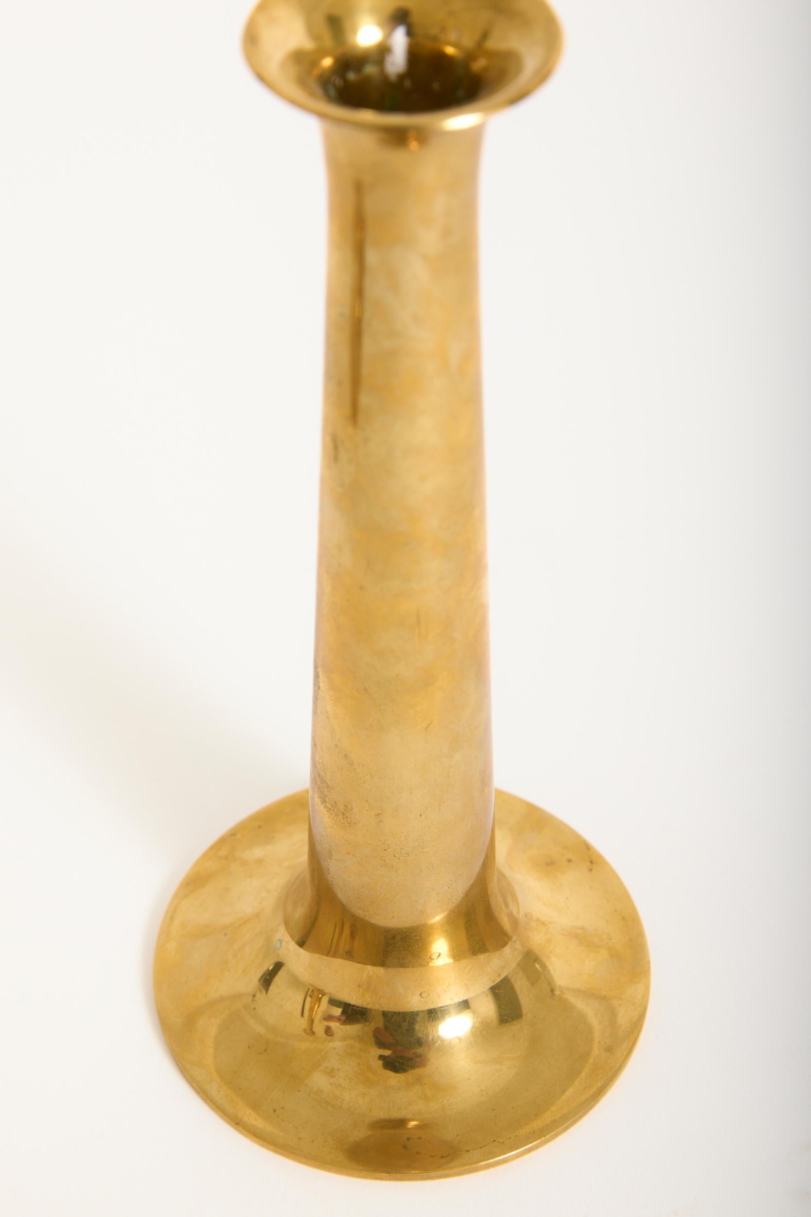 Pair of Brass Candlesticks by Torben Ørskov For Sale 1