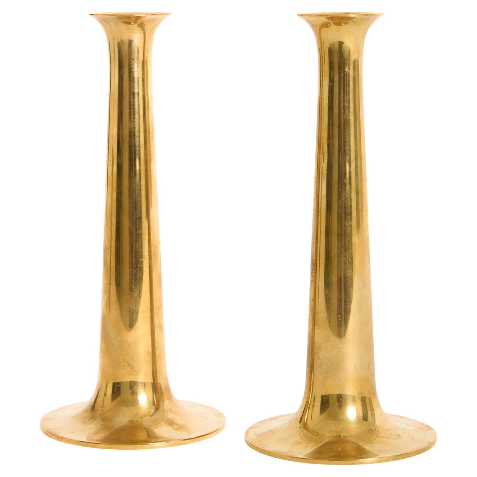 Pair of Brass Candlesticks by Torben Ørskov