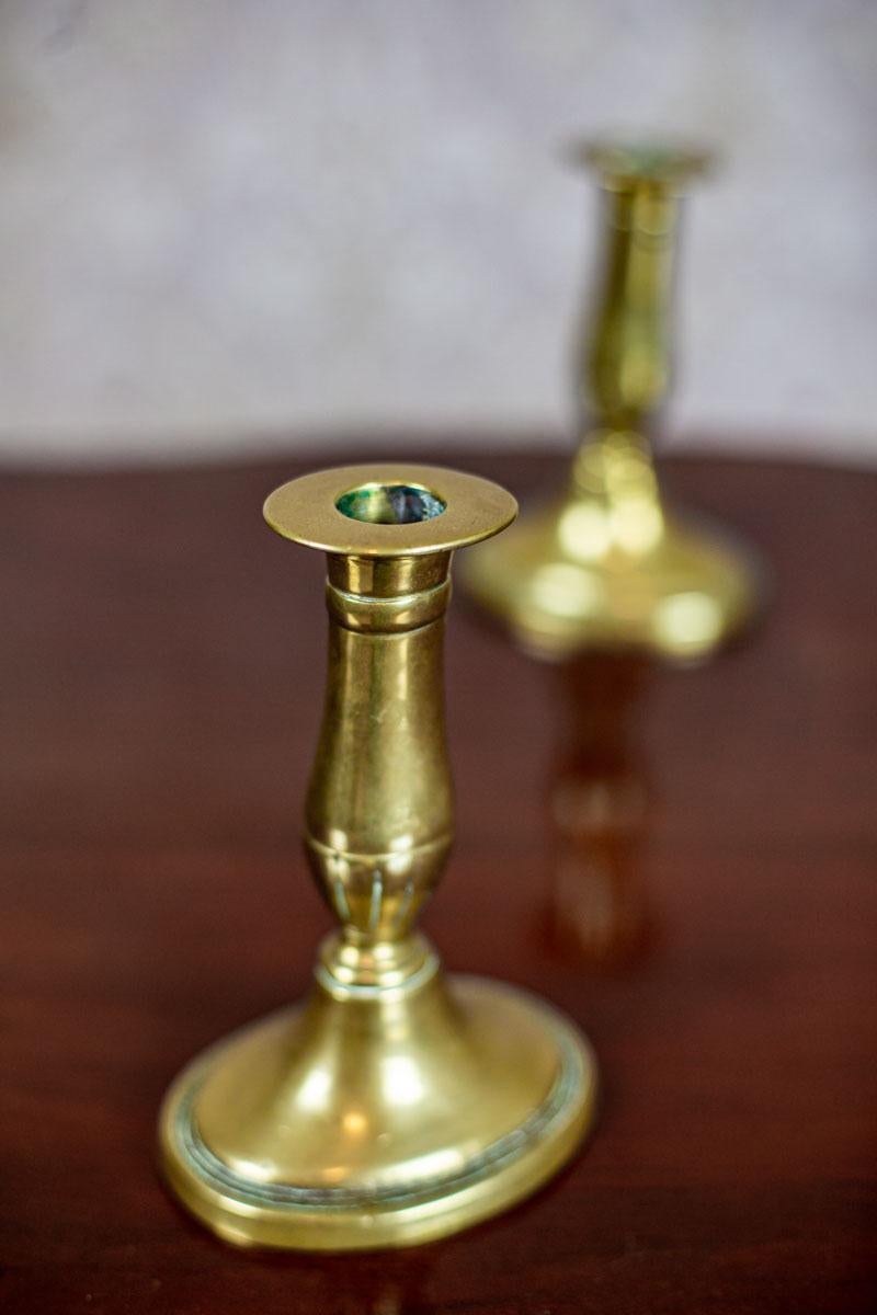 small brass candle holders