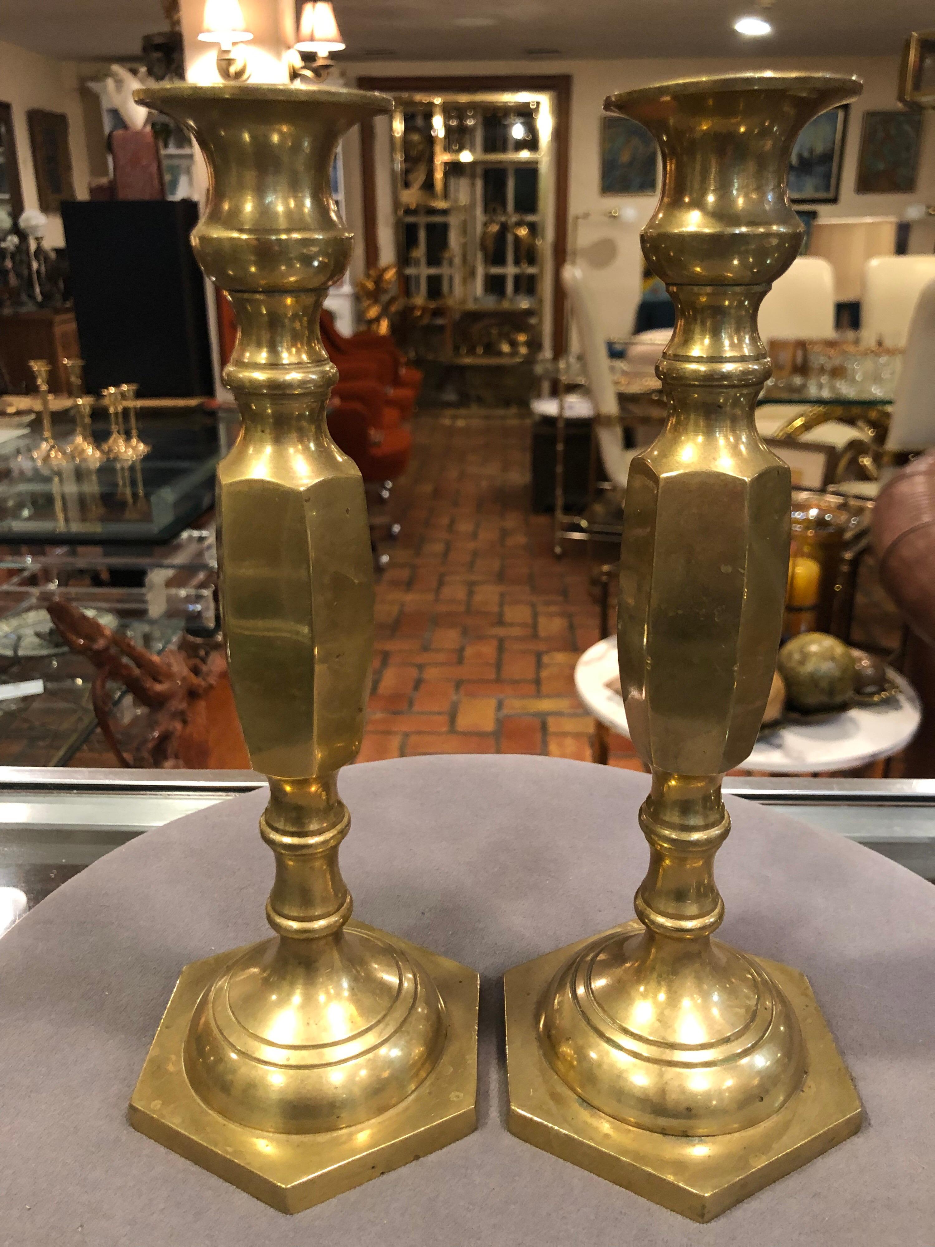 Pair of Brass Candlesticks 5