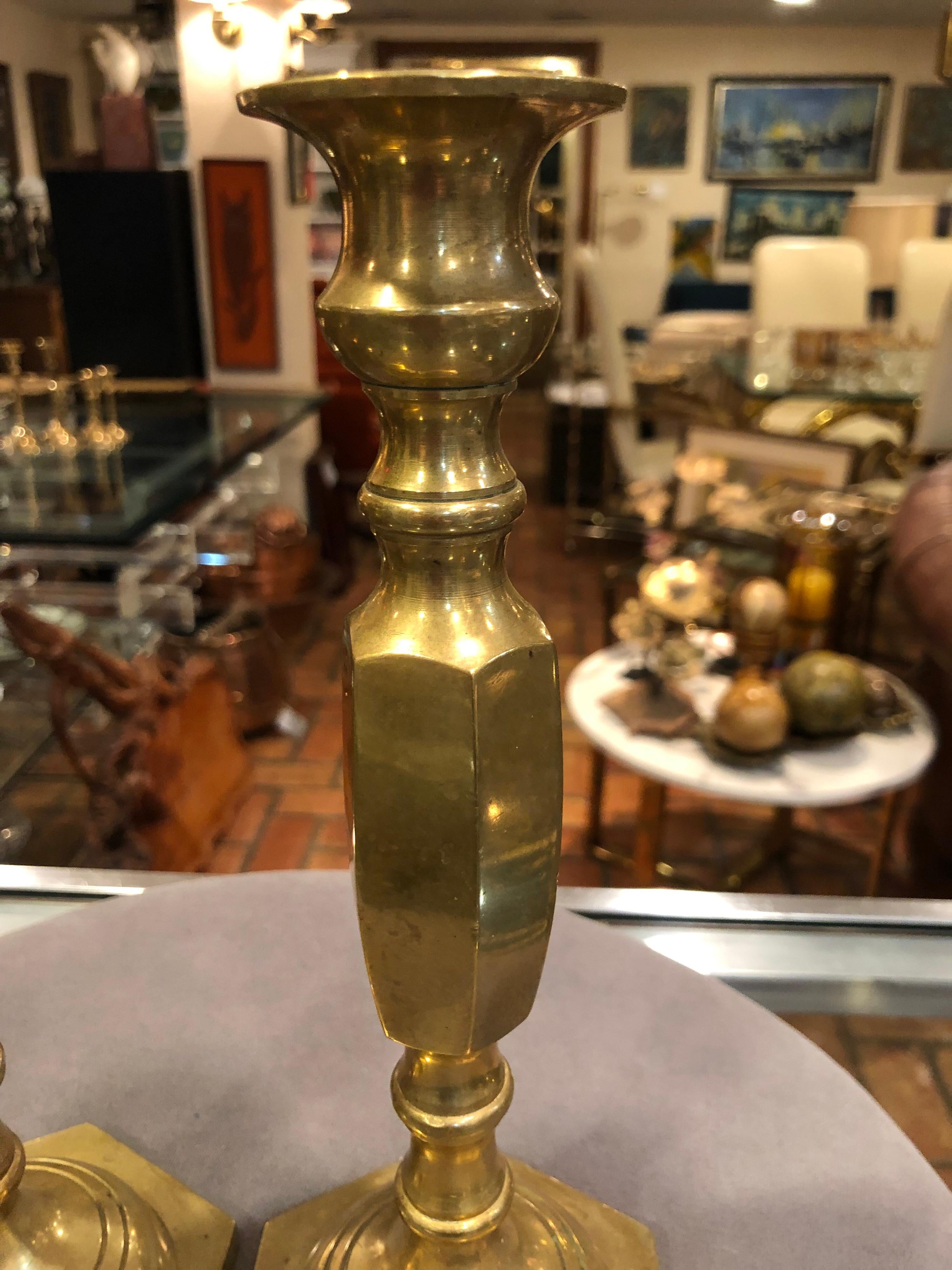 Pair of Brass Candlesticks 6