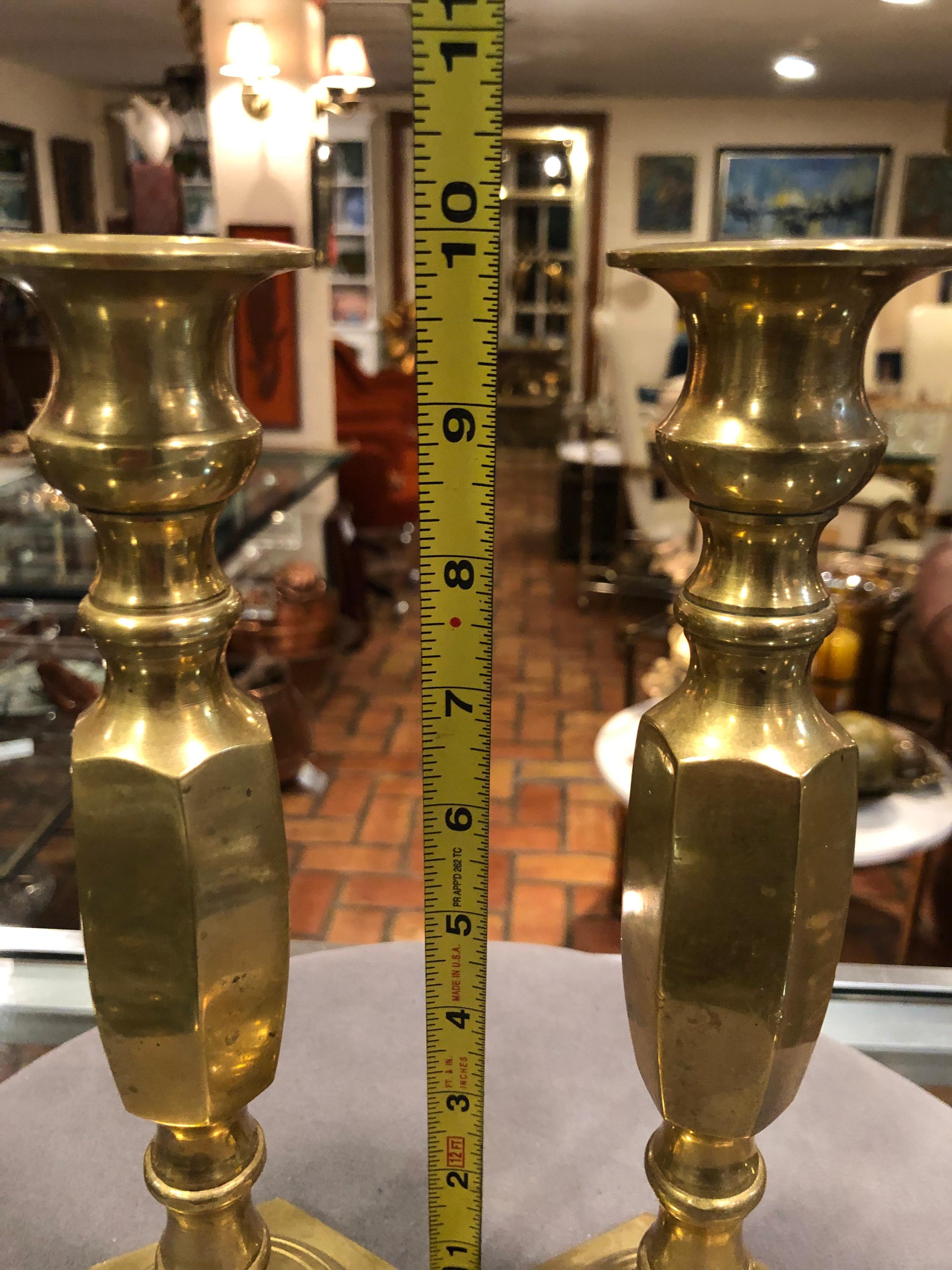 Pair of Brass Candlesticks 10