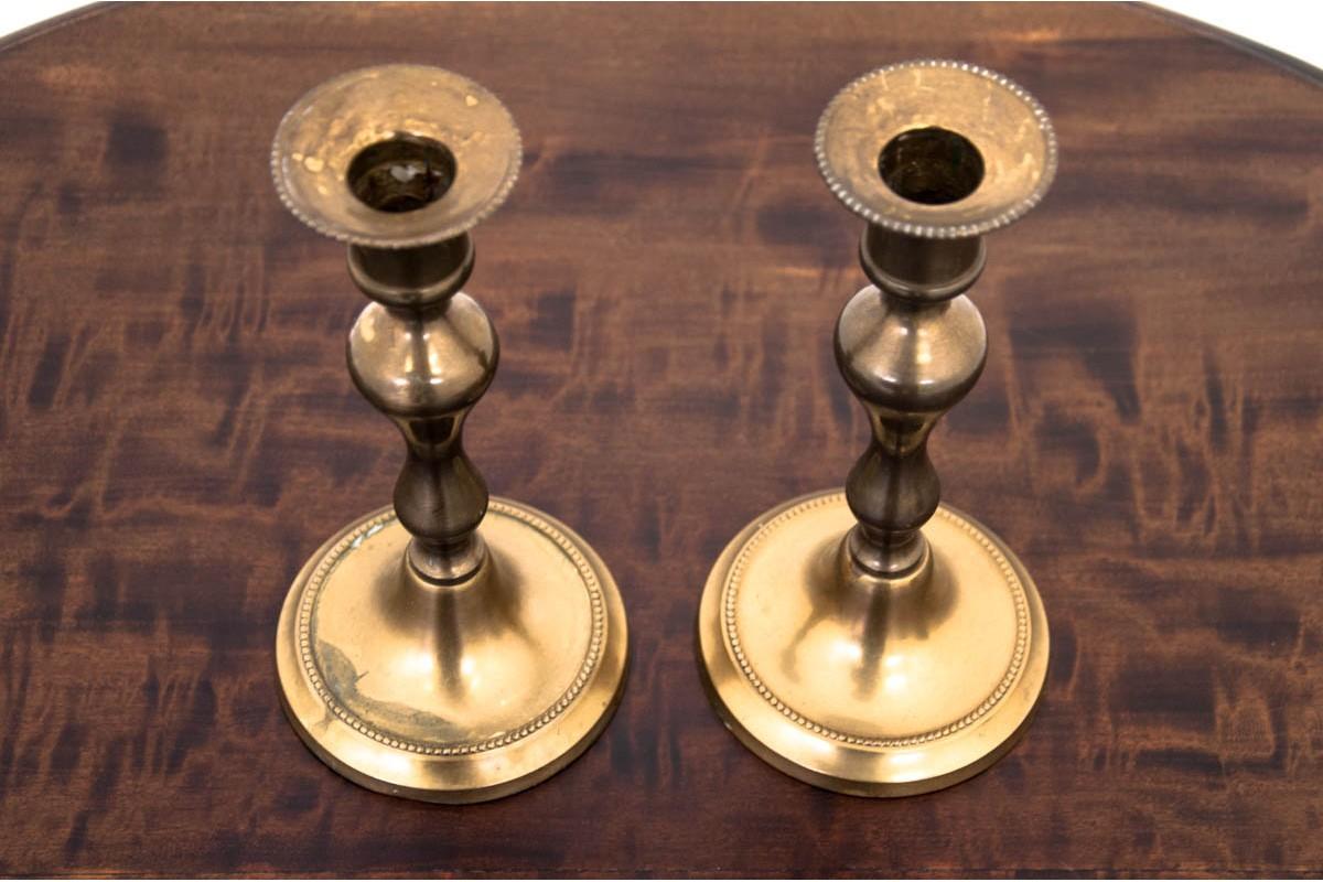 Pair of brass candlesticks.

 