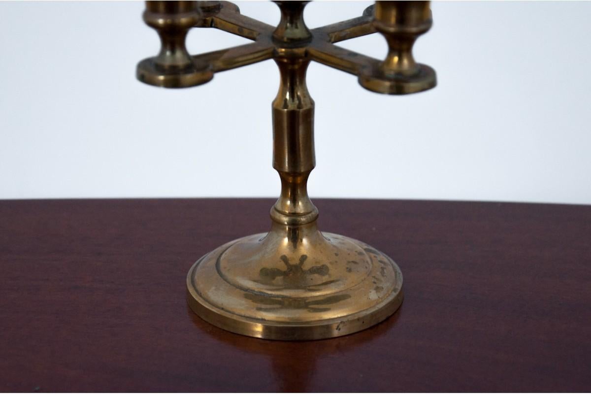 Swedish Pair of Brass Candlesticks For Sale