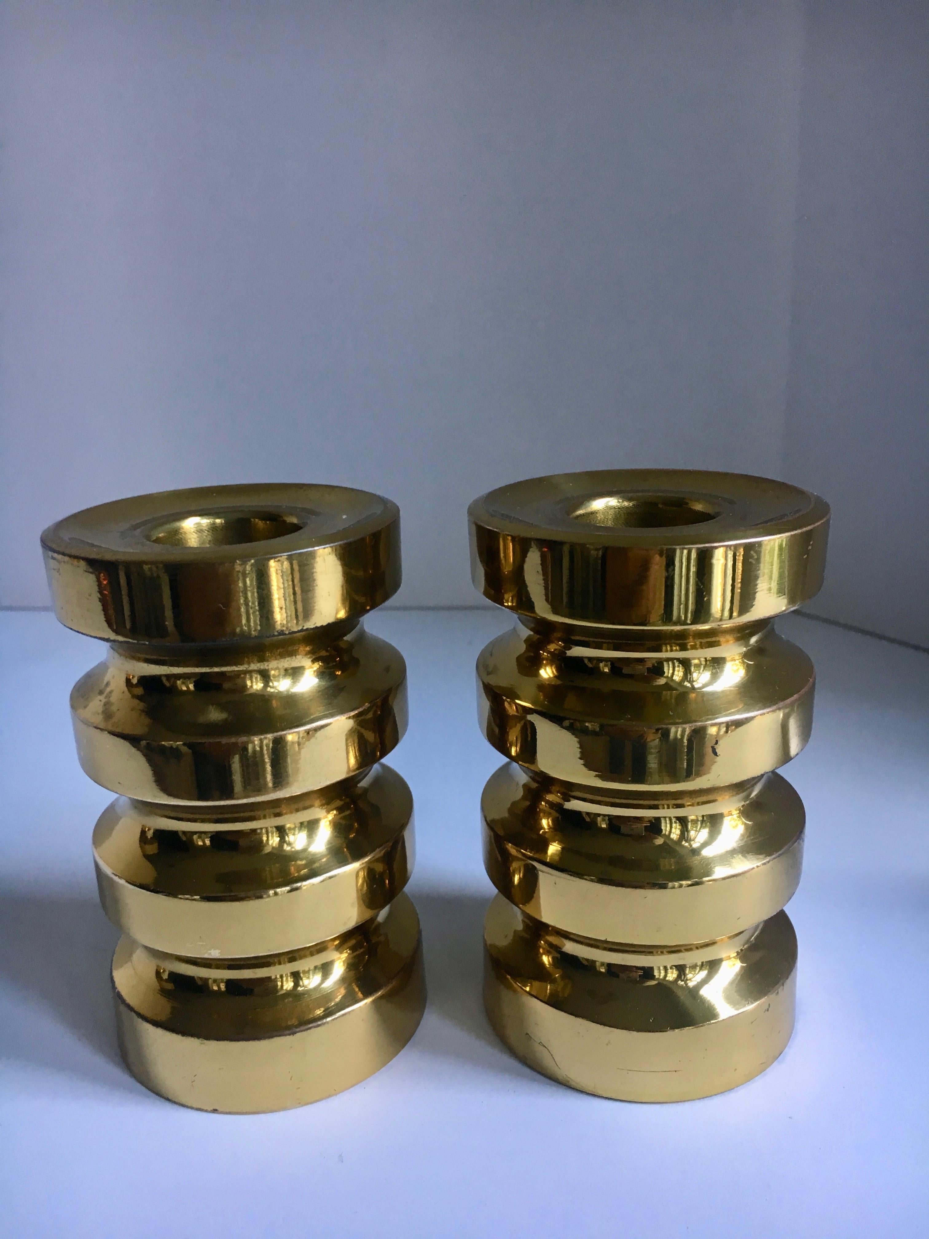 20th Century Pair of Brass Candlesticks