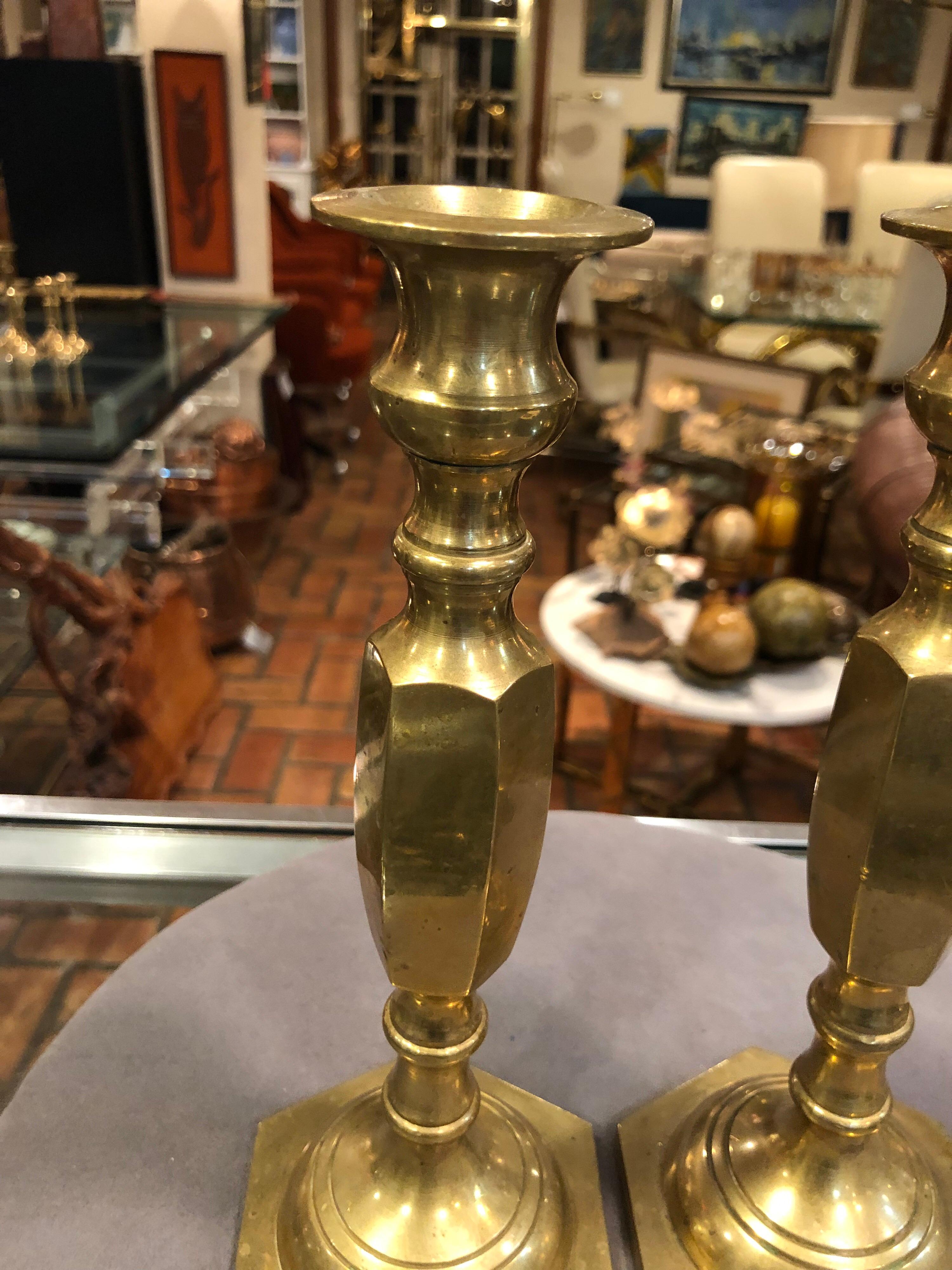 Pair of Brass Candlesticks 2