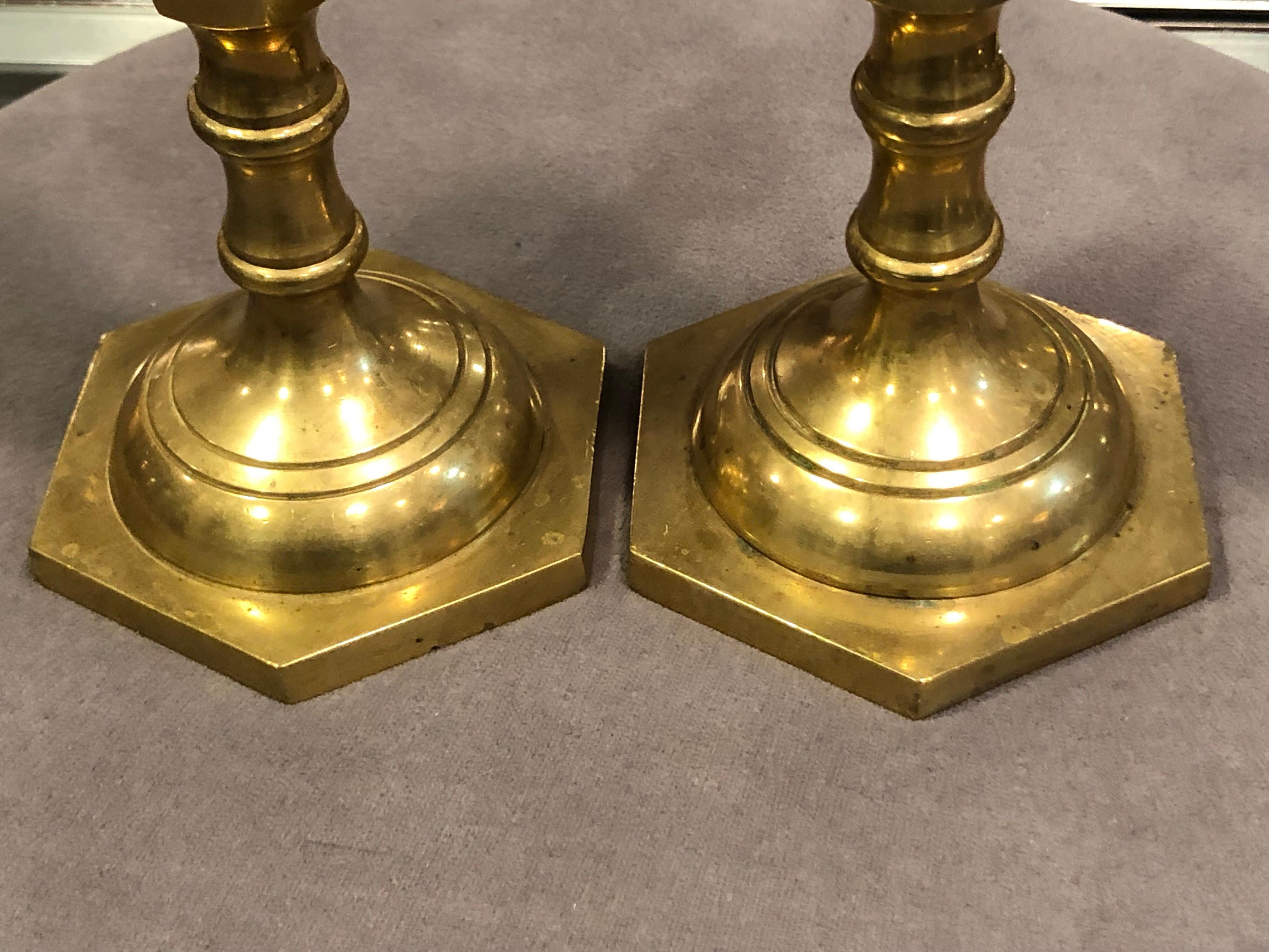 Pair of Brass Candlesticks 3