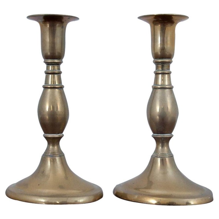 Pair of Brass Candlesticks For Sale at 1stDibs