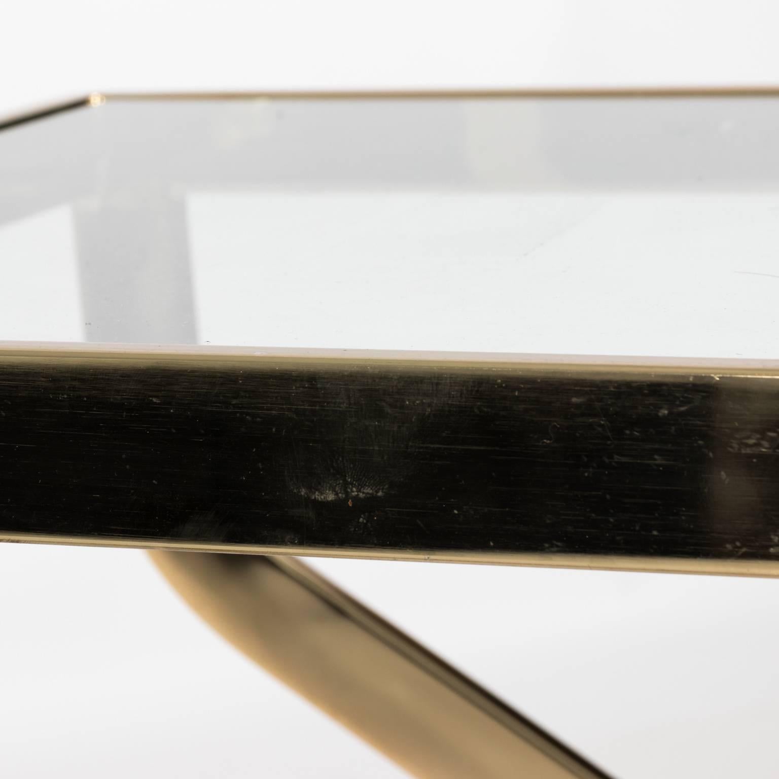 Pair of Brass Cantilever Side Tables For Sale 11