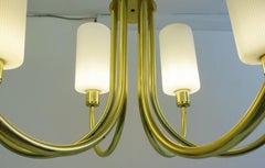 Pair of Brass Ceiling Lights, Italy, circa 1960