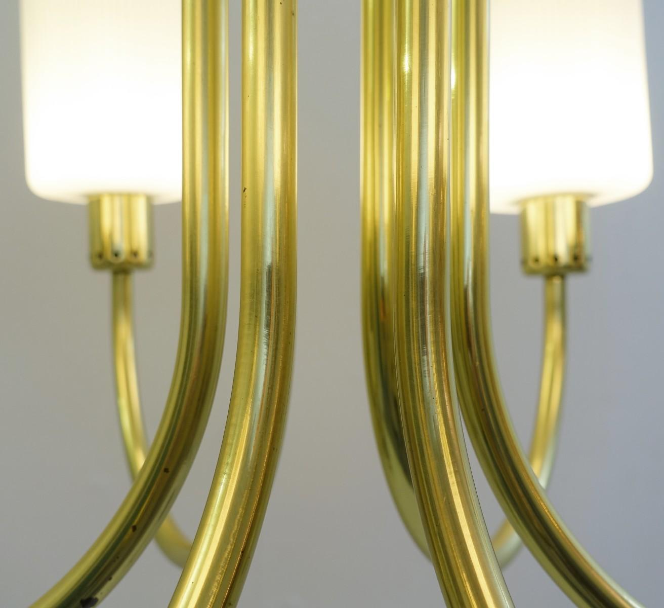 Italian Pair of Brass Ceiling Lights, Italy, circa 1960 For Sale