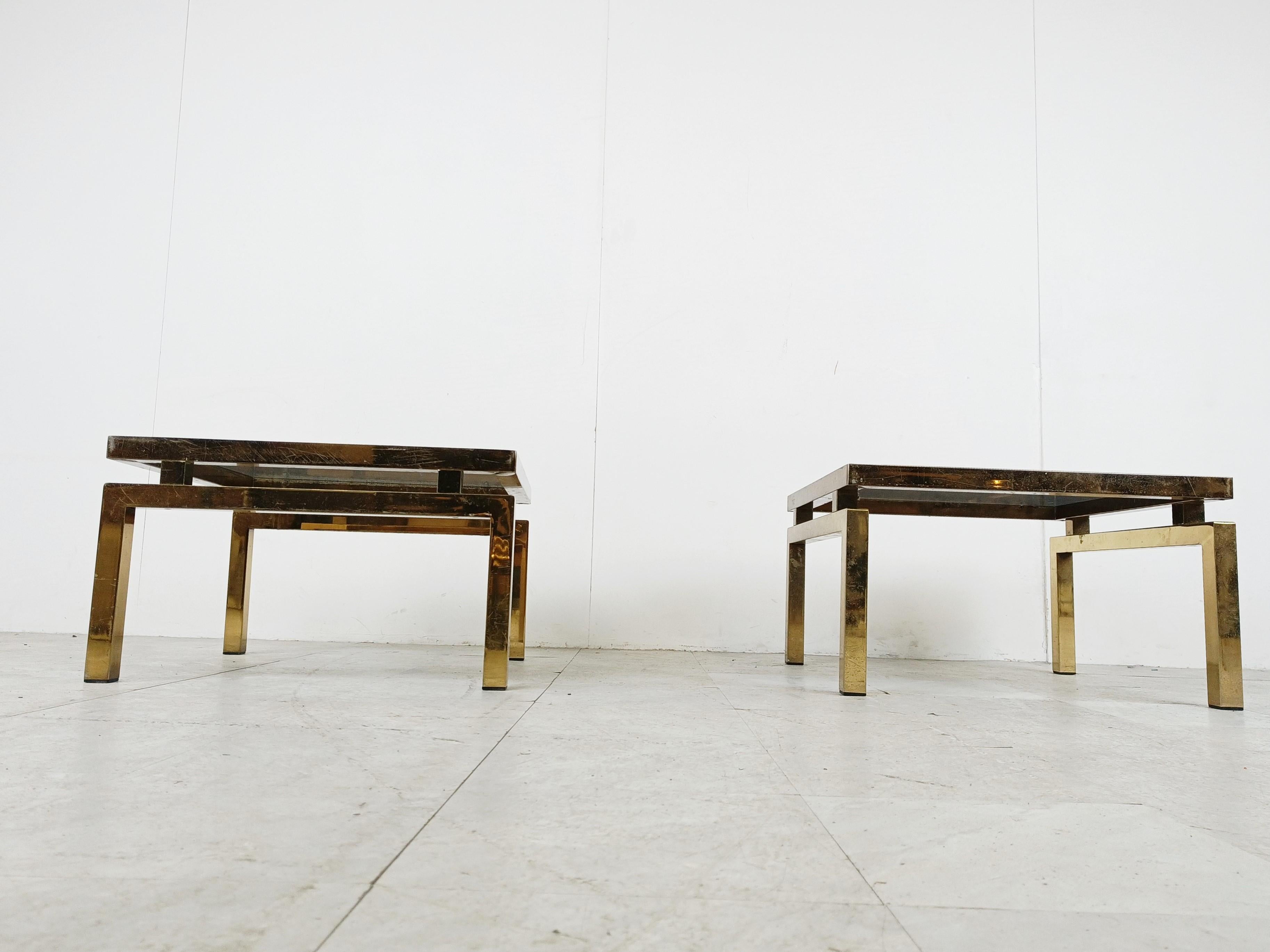 Pair of Brass Coffee Tables, 1970s  5