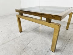 Pair of Brass Coffee Tables, 1970s