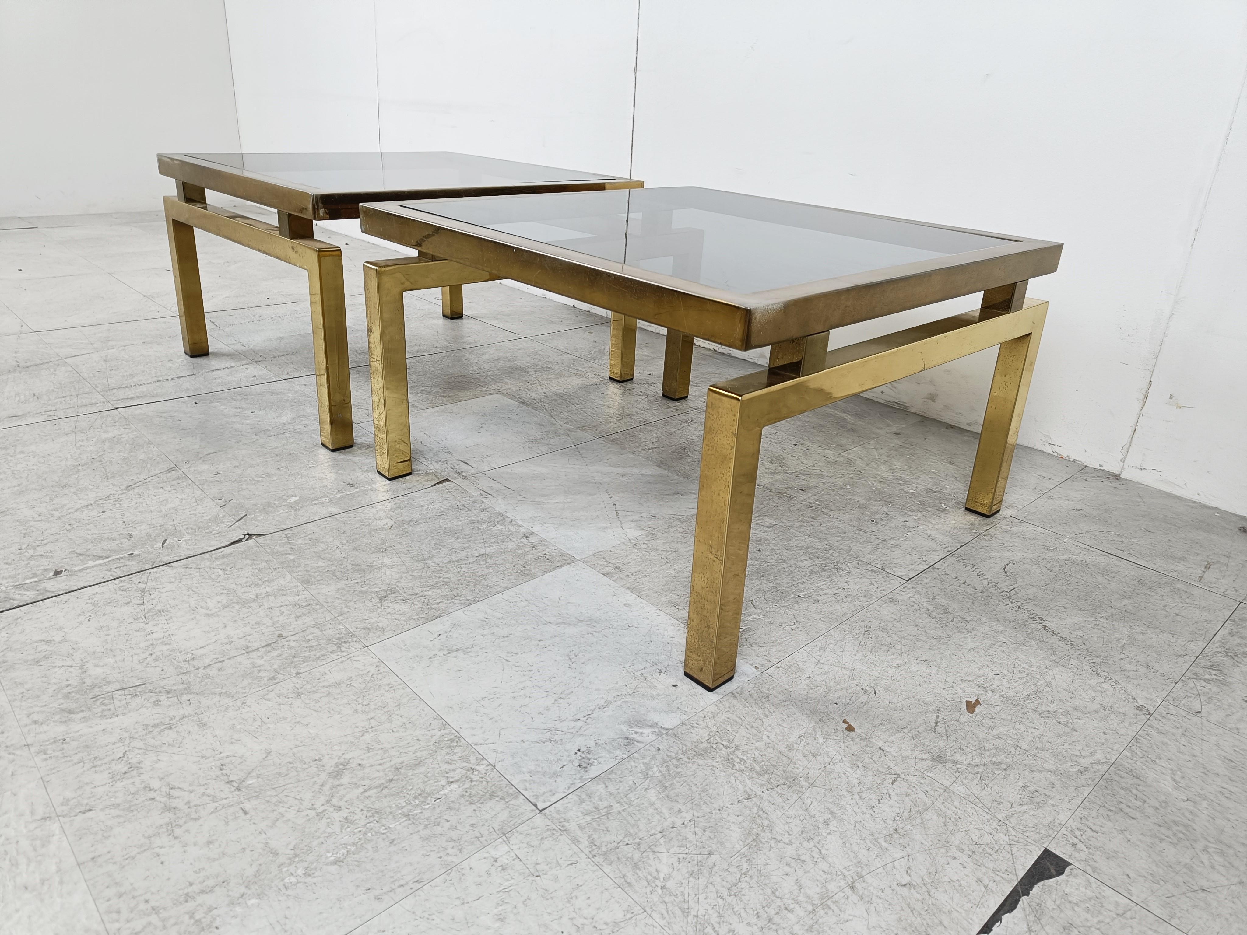 Pair of Brass Coffee Tables, 1970s  2