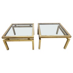 Pair of Brass Coffee Tables, 1970s