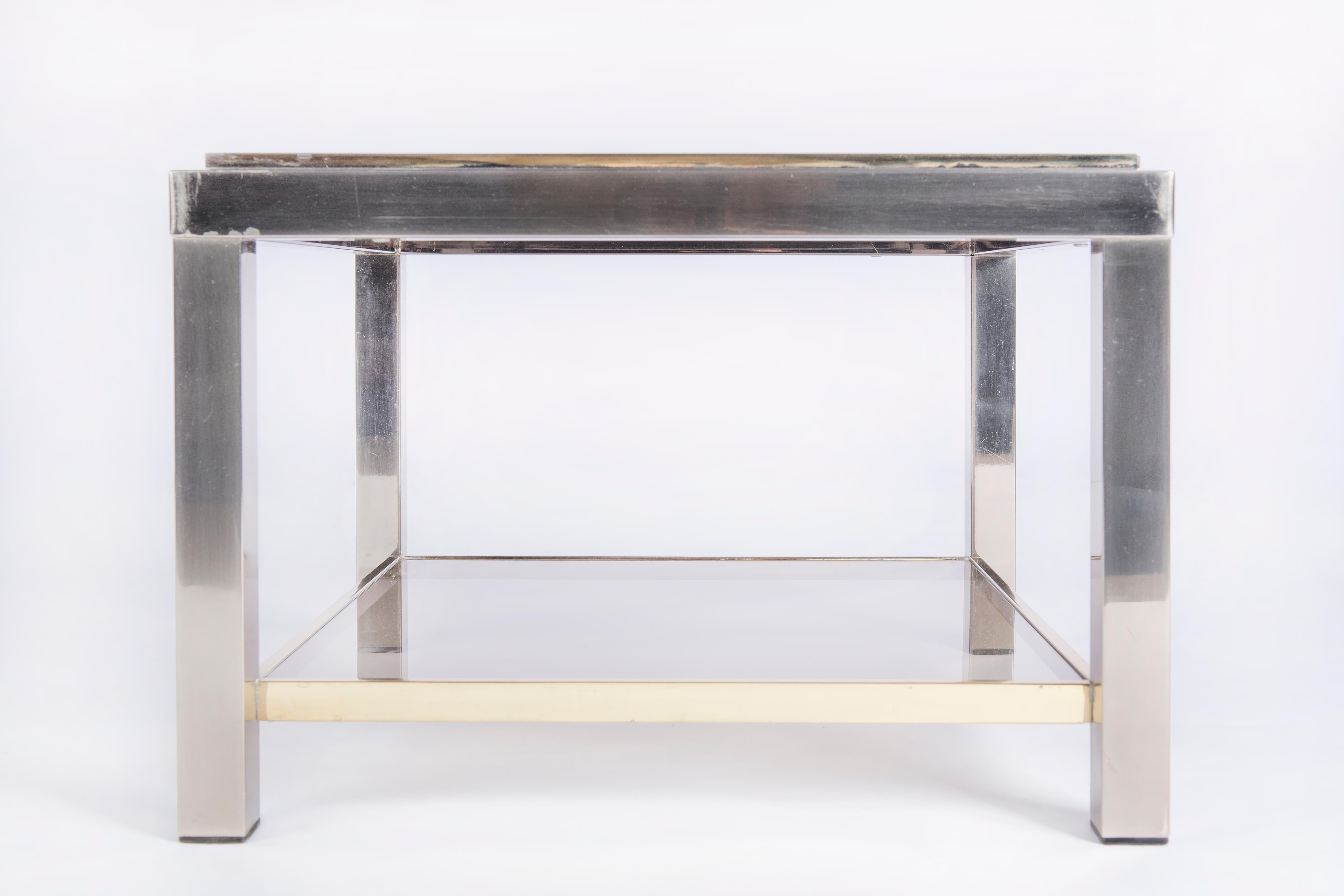 Pair of Brass Coffee Tables For Sale 4