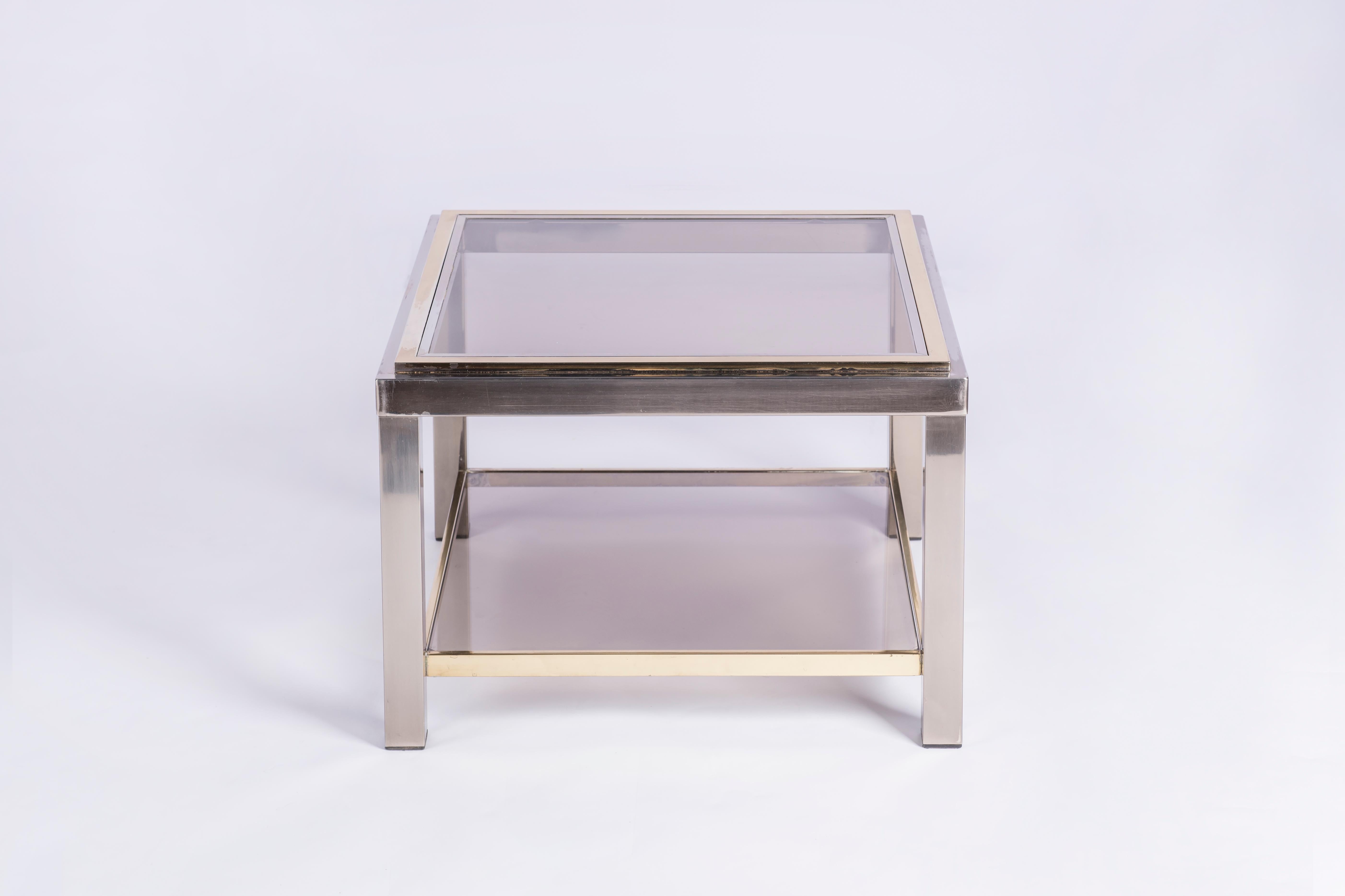 Pair of Brass Coffee Tables For Sale 6