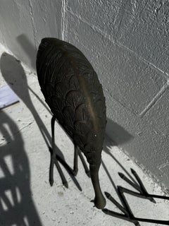 Pair Of Brass Cranes