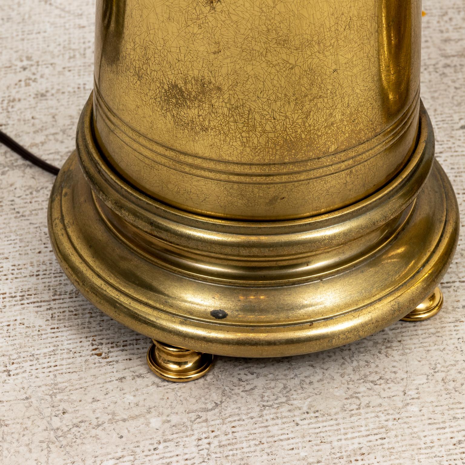 Pair of Brass Cylinder Lamps by Stiffel 1