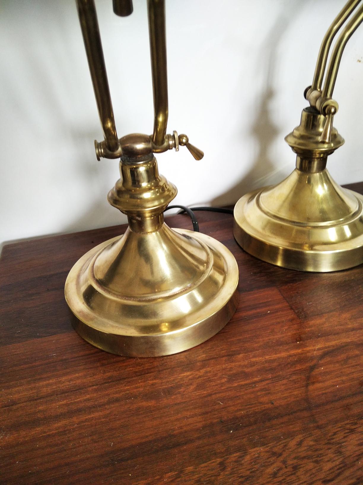 Pair of Brass Desk Lamps, 20th Century 5