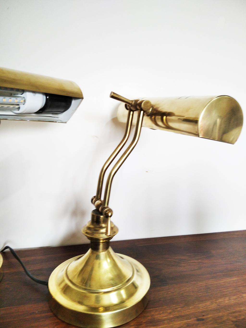 Pair of Brass Desk Lamps, 20th Century 7