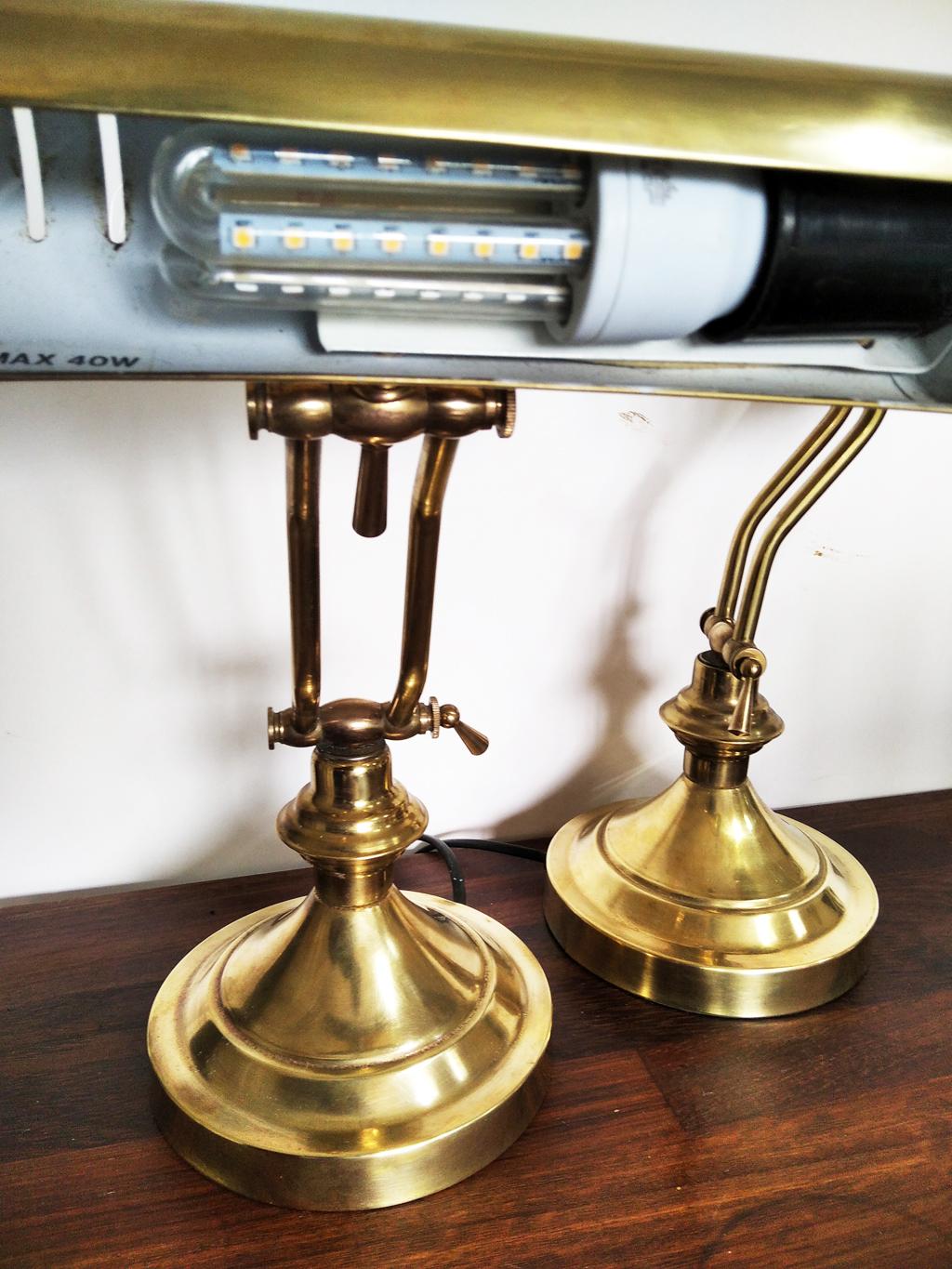 Pair of Brass Desk Lamps, 20th Century 2