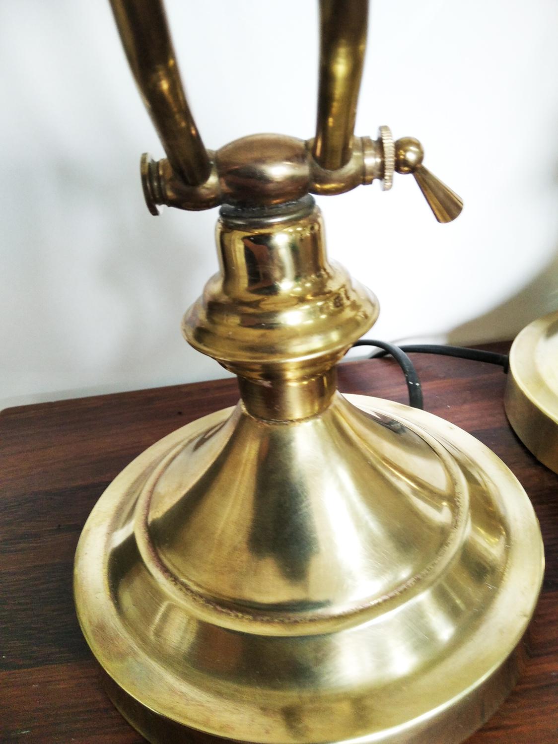 Pair of Brass Desk Lamps, 20th Century 3