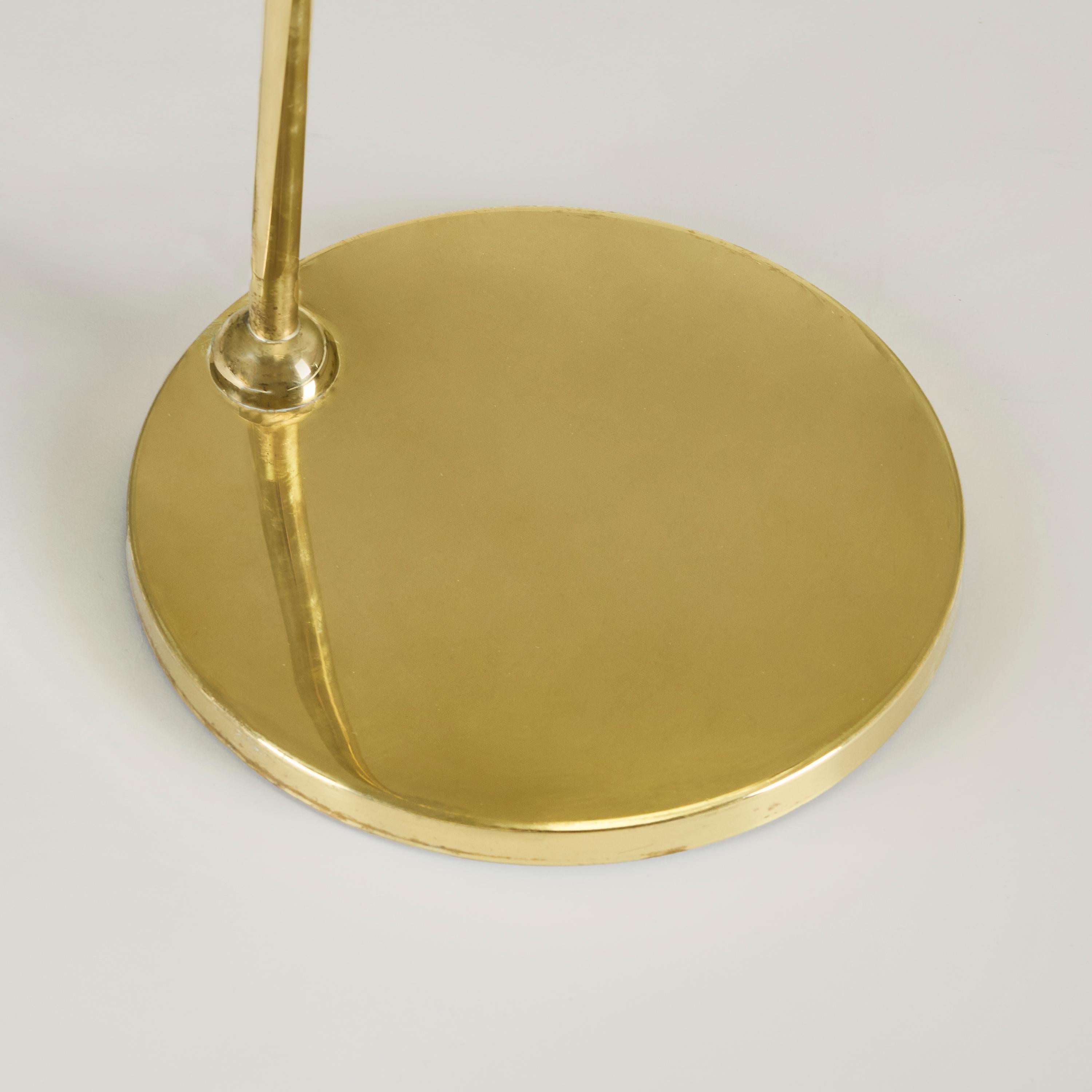 Mid-20th Century Pair of brass desk / table lamps by Nya Öia, Sweden, 1960s For Sale