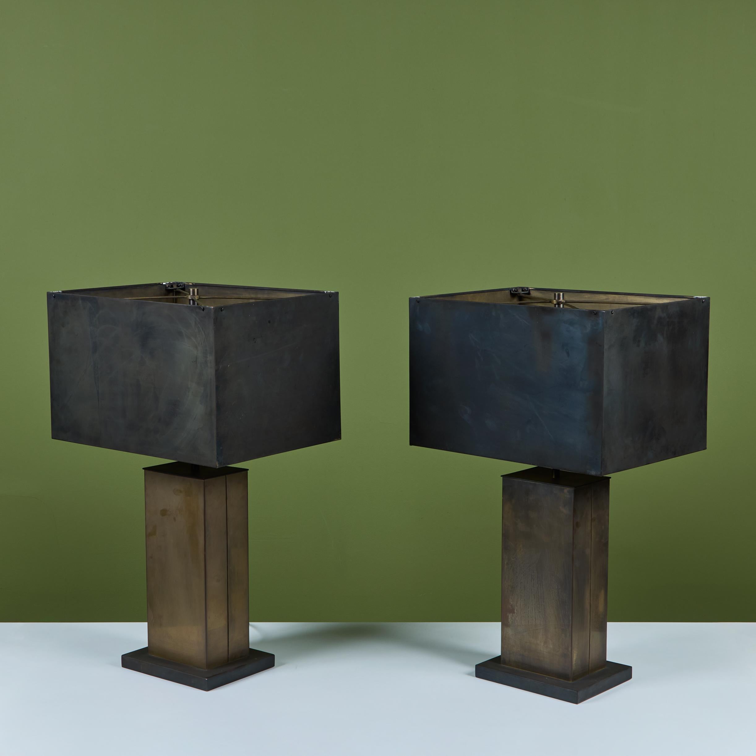 American Pair of Brass 'Dixon' Table Lamps by Thomas O'Brien for Visual Comfort