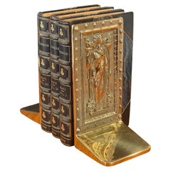 Pair of Brass "Doors to Library of Congress" Bookends by Virginia Metalcrafters