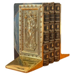 Pair of Brass "Doors to Library of Congress" Bookends by Virginia Metalcrafters
