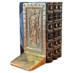 Pair of Brass "Doors to Library of Congress" Bookends by Virginia Metalcrafters