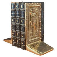 Pair of Brass "Doors to Library of Congress" Bookends by Virginia Metalcrafters