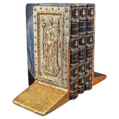 Paire de serre-livres "Doors to Library of Congress" en laiton par Virginia Metalcrafters