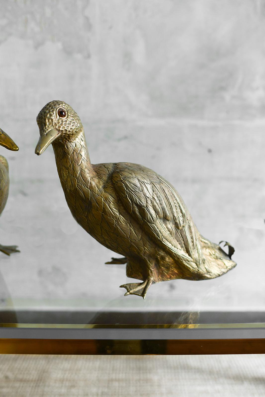 Paire de canards en laiton - Molto Editions, 1970 Neuf - En vente à Roma, RM