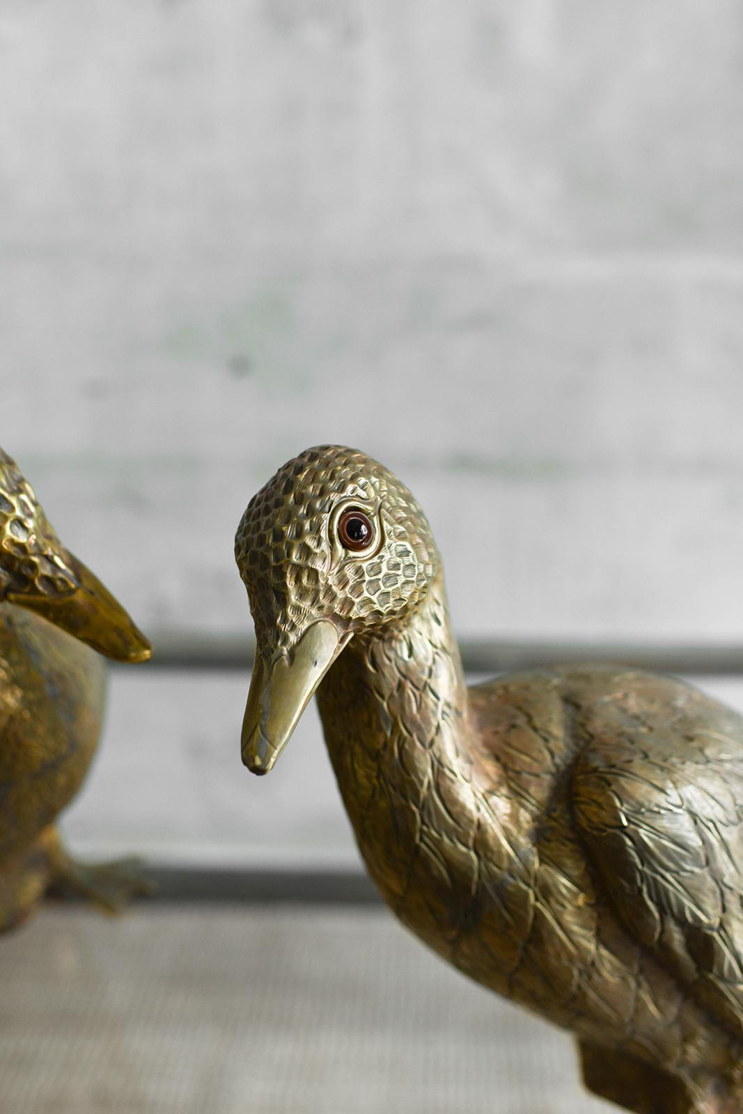 XXIe siècle et contemporain Paire de canards en laiton - Molto Editions, 1970 en vente