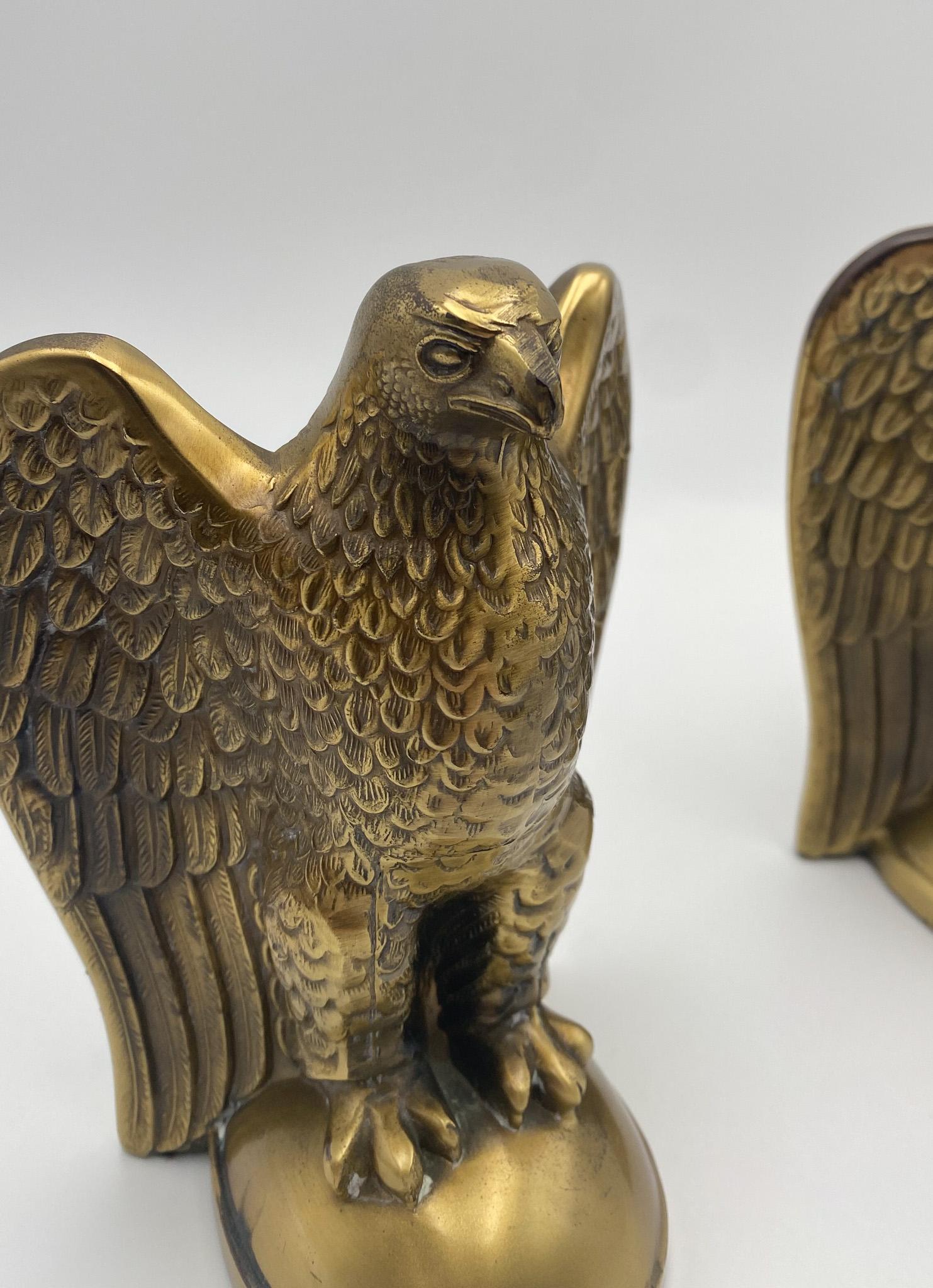 Pair of Brass Eagle Bookends, 1970's  For Sale 4