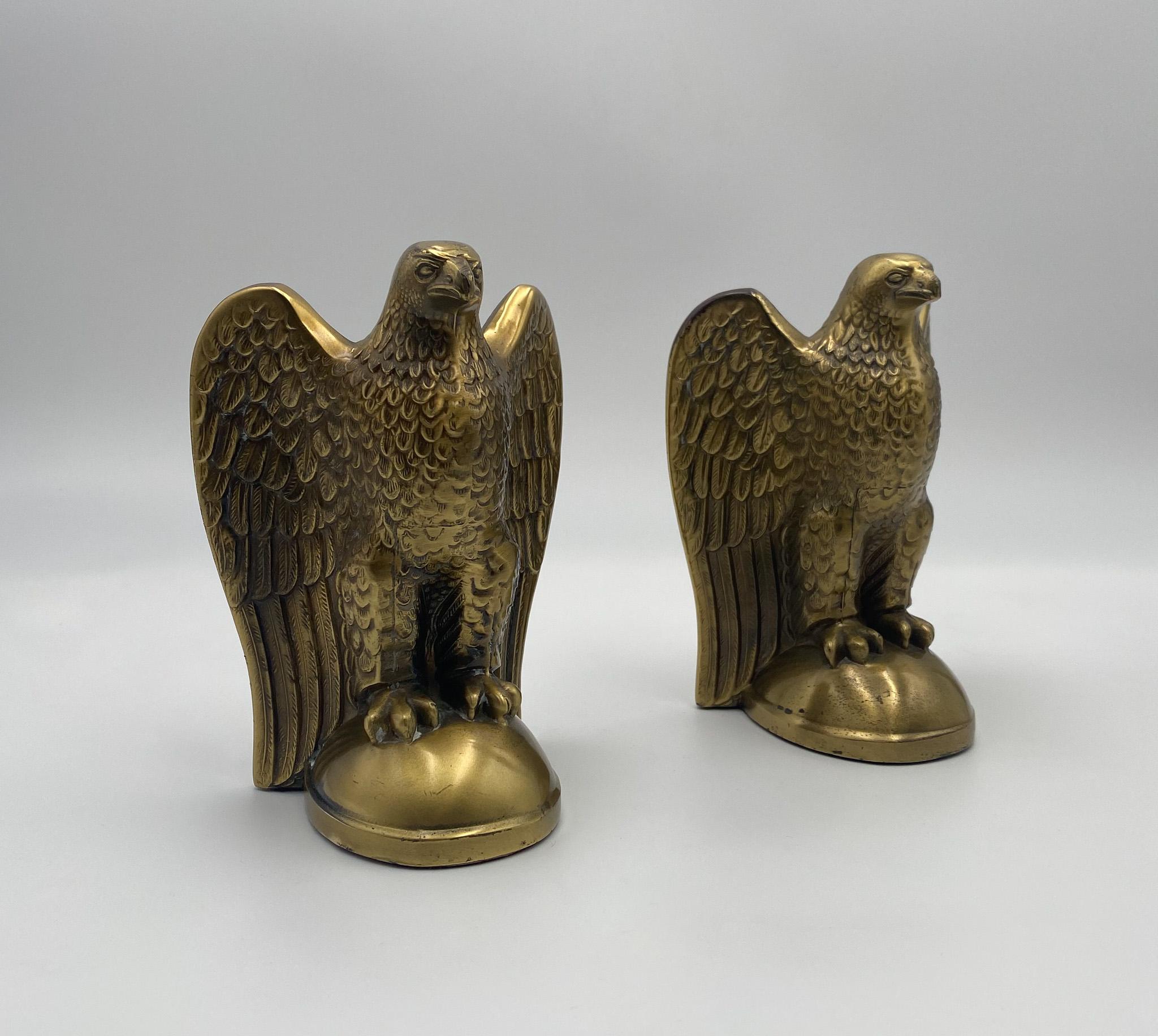 Pair of Brass Eagle Bookends, 1970's  For Sale 1
