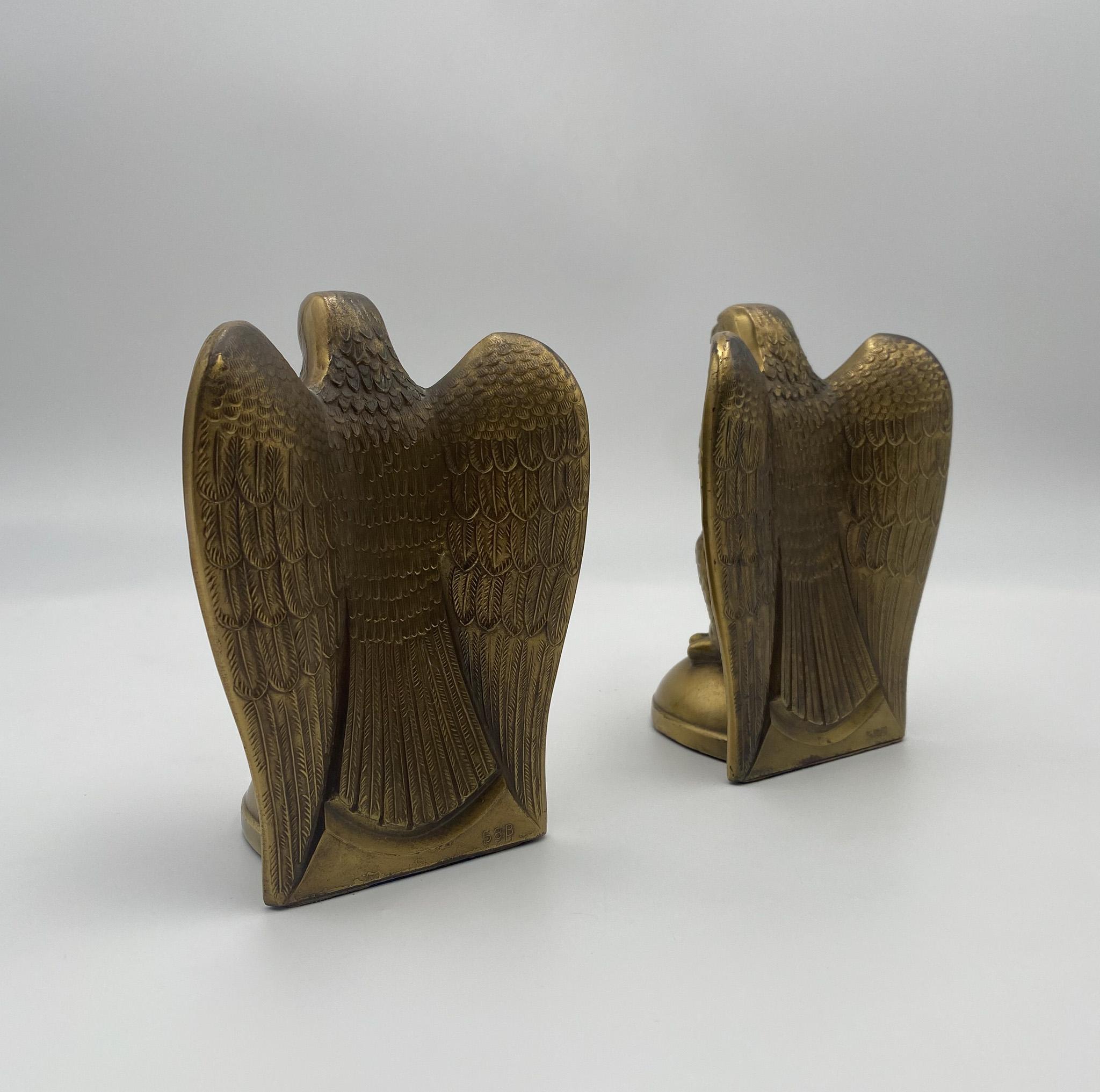 Pair of Brass Eagle Bookends, 1970's  For Sale 2