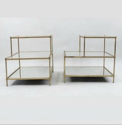 Pair of Brass End Tables