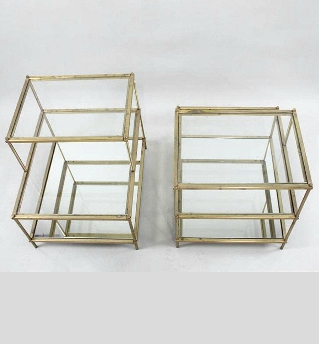 Pair of Brass End Tables  In Good Condition In Hudson, NY